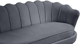 Gardenia Grey Velvet Sofa from Meridian - Luna Furniture