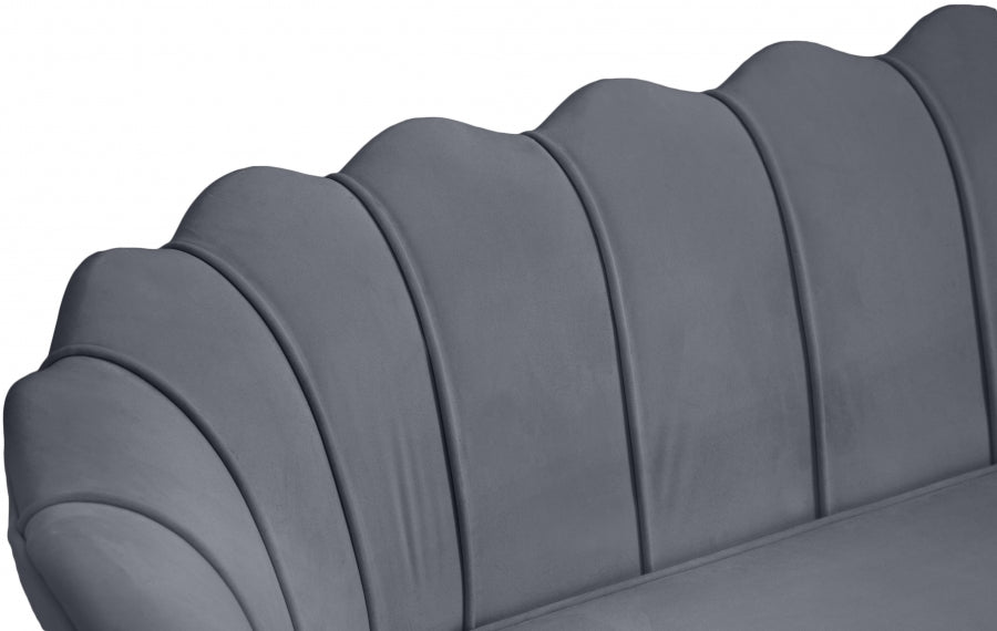 Gardenia Grey Velvet Sofa from Meridian - Luna Furniture