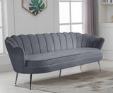 Gardenia Grey Velvet Sofa from Meridian - Luna Furniture