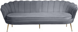 Gardenia Grey Velvet Sofa from Meridian - Luna Furniture