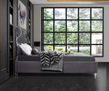 Ghost Grey Velvet King Bed from Meridian - Luna Furniture