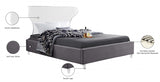 Ghost Grey Velvet King Bed from Meridian - Luna Furniture