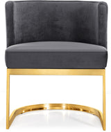 Gianna Grey Velvet Dining Chair from Meridian - Luna Furniture