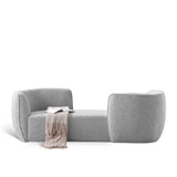 Hilton Grey Boucle Fabric Chaise Lounge from Meridian - Luna Furniture