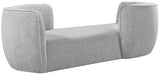 Hilton Grey Boucle Fabric Chaise Lounge from Meridian - Luna Furniture