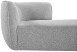 Hilton Grey Boucle Fabric Chaise Lounge from Meridian - Luna Furniture