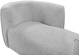 Hilton Grey Boucle Fabric Chaise Lounge from Meridian - Luna Furniture