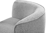 Hilton Grey Boucle Fabric Chaise Lounge from Meridian - Luna Furniture