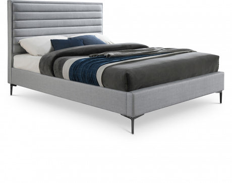 Hunter Grey Linen Textured Full Bed from Meridian - Luna Furniture