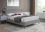 Hunter Grey Linen Textured Full Bed from Meridian - Luna Furniture