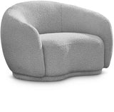 Hyde Grey Boucle Fabric Chair from Meridian - Luna Furniture