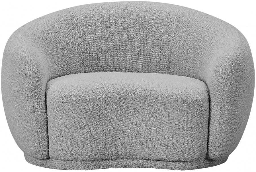 Hyde Grey Boucle Fabric Chair from Meridian - Luna Furniture