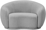 Hyde Grey Boucle Fabric Chair from Meridian - Luna Furniture