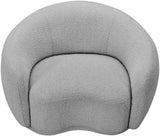 Hyde Grey Boucle Fabric Chair from Meridian - Luna Furniture