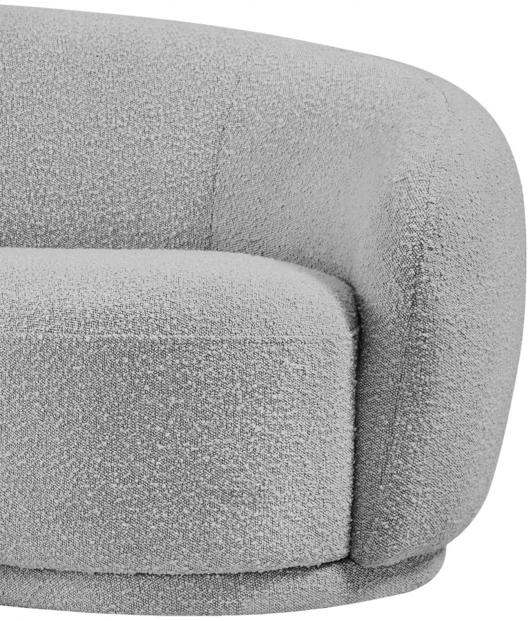 Hyde Grey Boucle Fabric Chair from Meridian - Luna Furniture