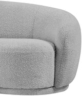 Hyde Grey Boucle Fabric Chair from Meridian - Luna Furniture