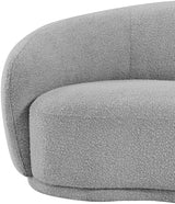 Hyde Grey Boucle Fabric Chair from Meridian - Luna Furniture