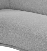 Hyde Grey Boucle Fabric Chair from Meridian - Luna Furniture