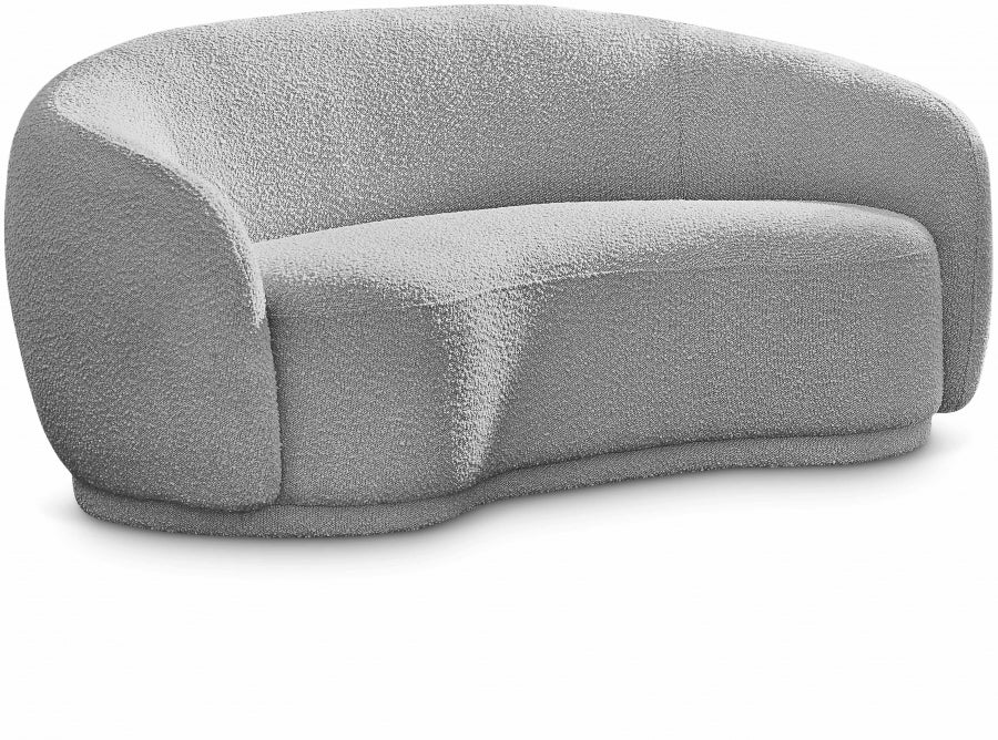 Hyde Grey Boucle Fabric Loveseat from Meridian - Luna Furniture