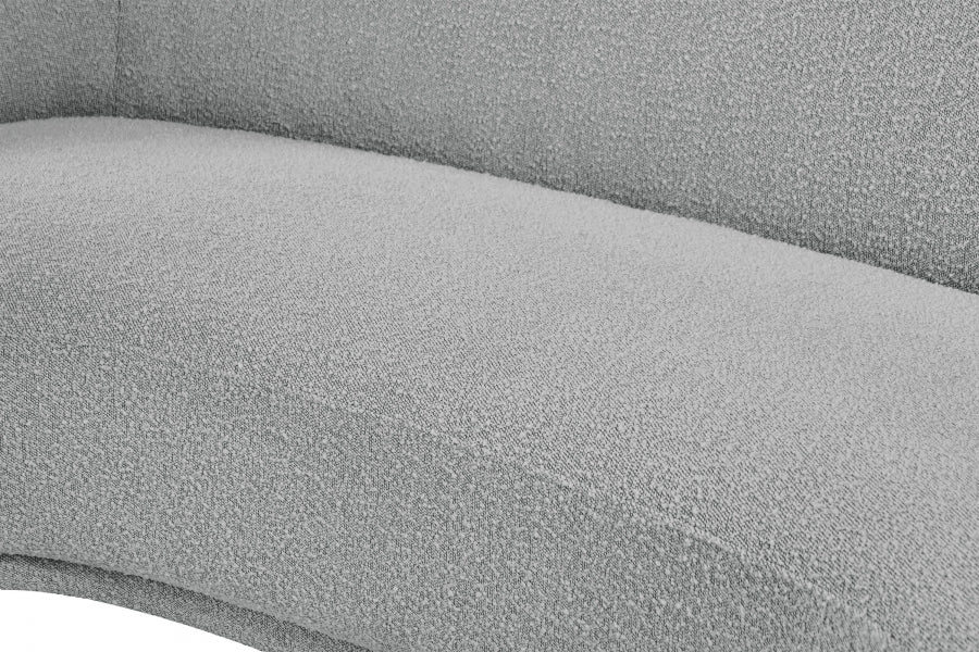 Hyde Grey Boucle Fabric Loveseat from Meridian - Luna Furniture