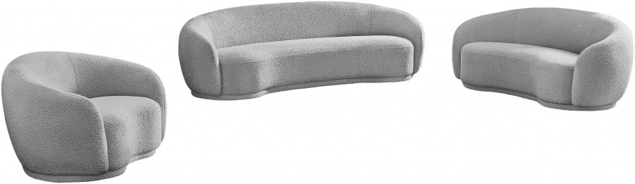 Hyde Grey Boucle Fabric Loveseat from Meridian - Luna Furniture