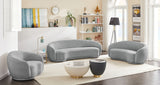 Hyde Grey Boucle Fabric Loveseat from Meridian - Luna Furniture