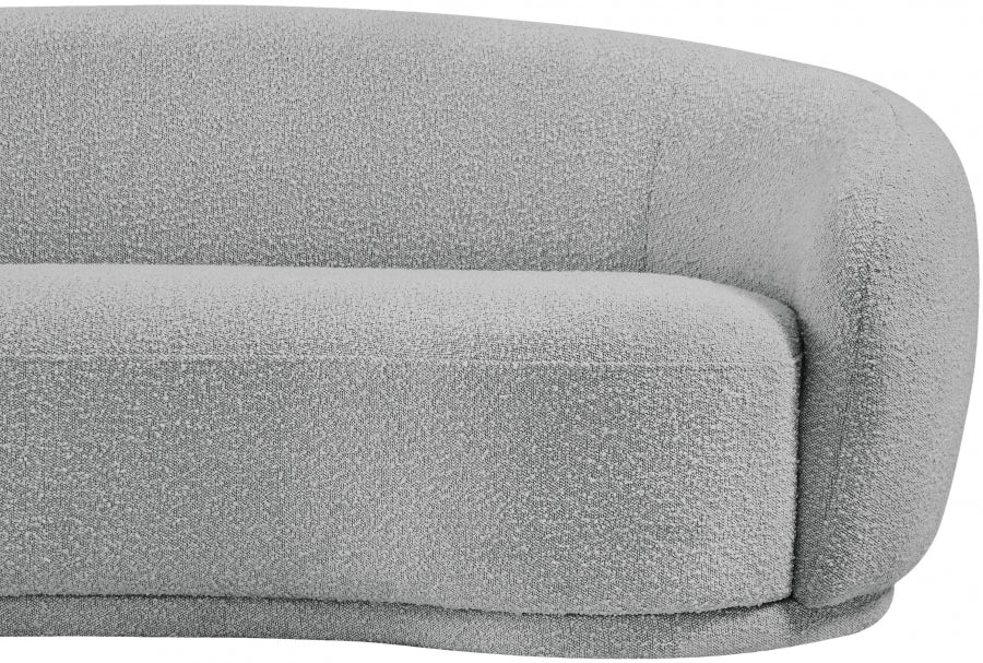 Hyde Grey Boucle Fabric Loveseat from Meridian - Luna Furniture