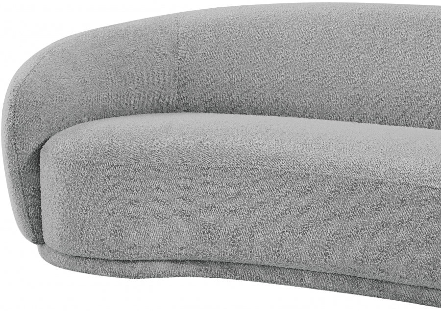 Hyde Grey Boucle Fabric Loveseat from Meridian - Luna Furniture