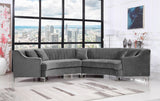 Jackson Grey Velvet 2pc. Sectional from Meridian - Luna Furniture