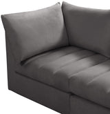 Jacob Grey Velvet Modular Sofa from Meridian - Luna Furniture