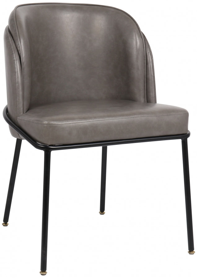 Jagger Grey Faux Leather Dining Chair, Set of 2 from Meridian - Luna Furniture