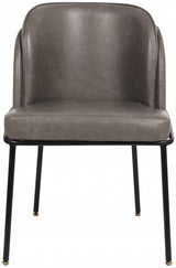 Jagger Grey Faux Leather Dining Chair, Set of 2 from Meridian - Luna Furniture