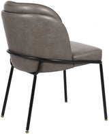 Jagger Grey Faux Leather Dining Chair, Set of 2 from Meridian - Luna Furniture