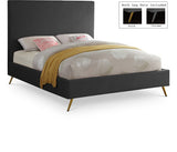 Jasmine Grey Velvet King Bed from Meridian - Luna Furniture