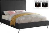 Jasmine Grey Velvet Queen Bed from Meridian - Luna Furniture