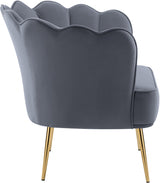 Jester Grey Velvet Accent Chair from Meridian - Luna Furniture