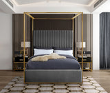 Jones Grey Velvet King Bed from Meridian - Luna Furniture