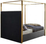 Jones Grey Velvet King Bed from Meridian - Luna Furniture