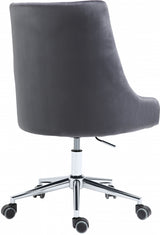 Karina Grey Velvet Office Chair from Meridian - Luna Furniture