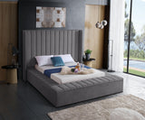 Kiki Grey Velvet Full Bed from Meridian - Luna Furniture