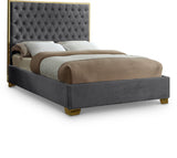 Lana Grey Velvet Full Bed from Meridian - Luna Furniture