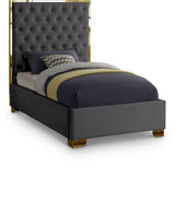 Lana Grey Velvet Twin Bed from Meridian - Luna Furniture