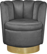 Lily Grey Velvet Accent Chair from Meridian - Luna Furniture