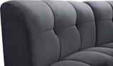 Limitless Grey Modular Velvet 10-Piece Sectional from Meridian - Luna Furniture