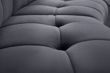 Limitless Grey Modular Velvet Loveseat from Meridian - Luna Furniture