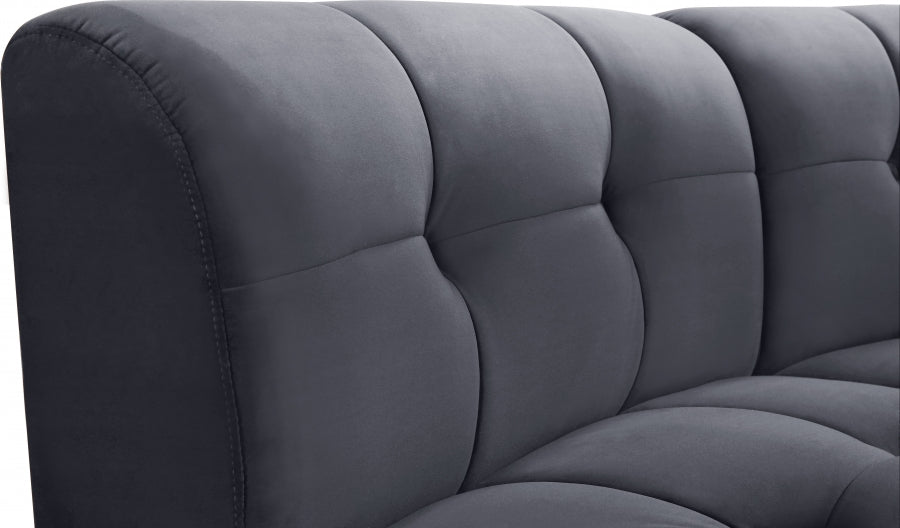 Limitless Grey Modular Velvet Loveseat from Meridian - Luna Furniture