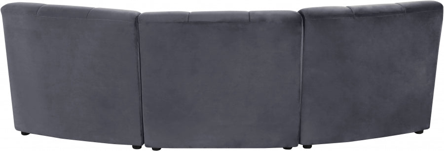 Limitless Grey Modular Velvet Sofa from Meridian - Luna Furniture