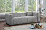 Grey Lucia Linen Textured Fabric Sofa from Meridian - Luna Furniture