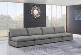 Mackenzie Grey Linen Textured 160" Modular Sofa from Meridian - Luna Furniture