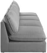 Mackenzie Grey Linen Textured 160" Modular Sofa from Meridian - Luna Furniture